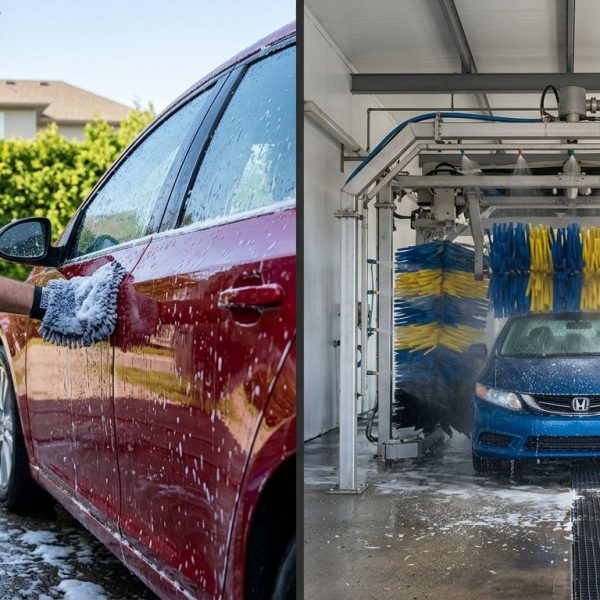 Ręczne mycie auta vs myjnia automatyczna: co wybrać?